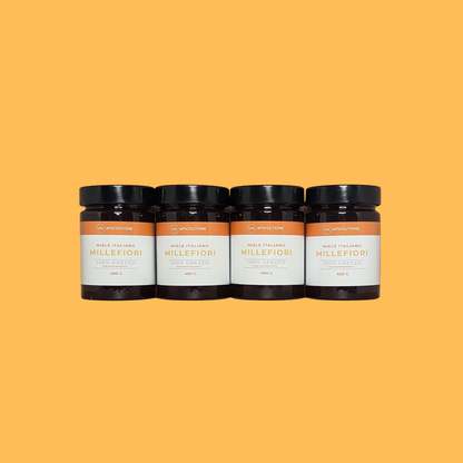 Miele Italiano Millefiori / 4 Barattoli da 450g (1,8 kg)