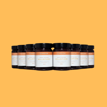 Miele Italiano Millefiori / 8 Barattoli da 450g (3,6 kg)